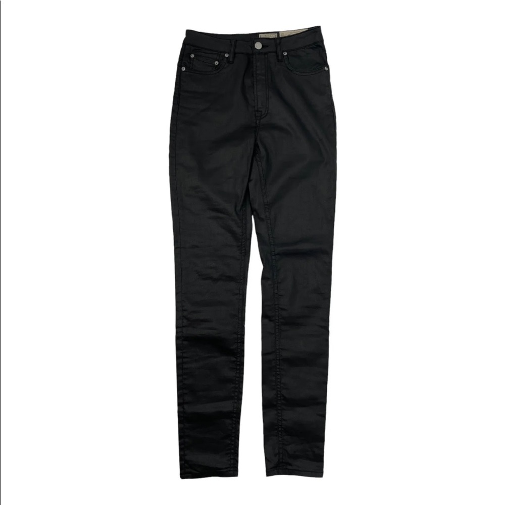 NWOT Allsaints Stilt High Rise Skinny Fit Black Coated Jeans Pants Size 28 $178
